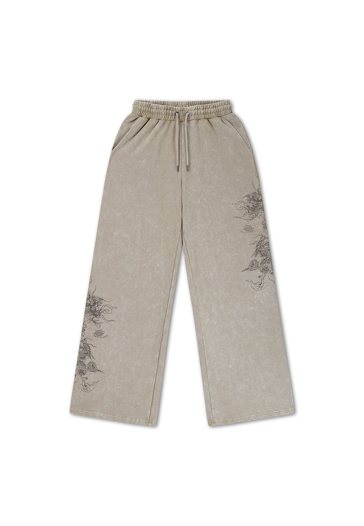 Ed Hardy Gothic Dragon Stone Wash Jogging Gris Pour Femmes