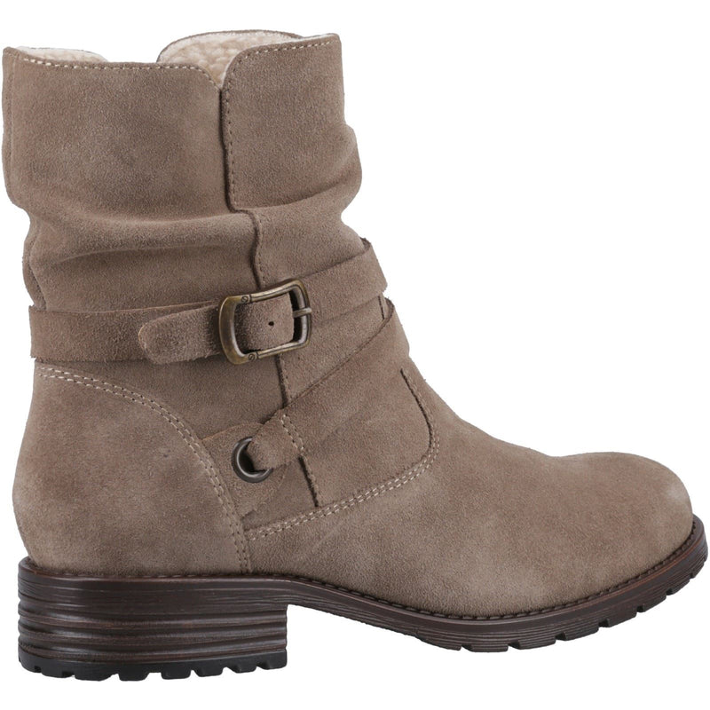 Hush Puppies Piper Bottes En Cuir Taupe Pour Femmes
