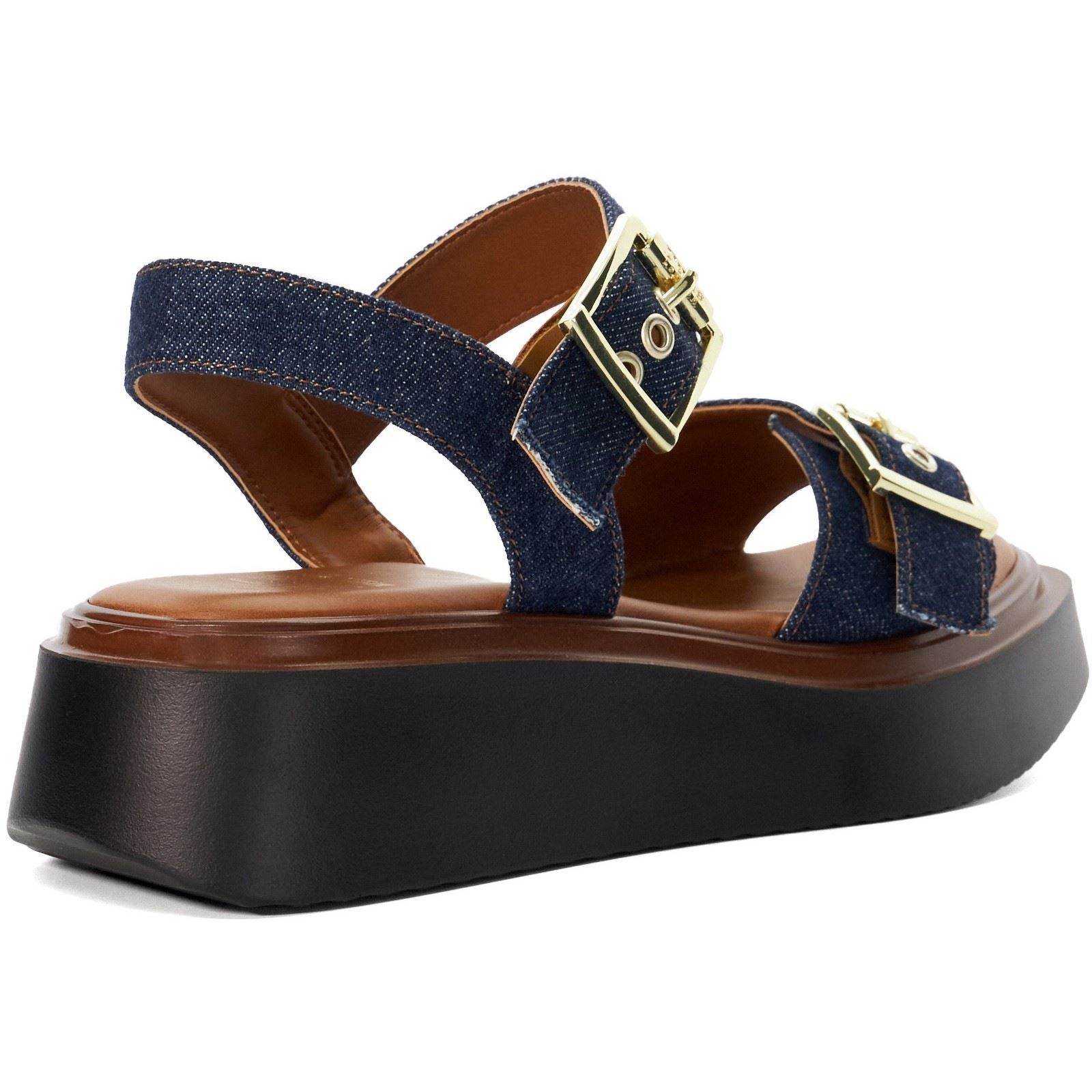 Dune Loells Sandales En Jean Pour Femmes De Couleur Bleu Marine