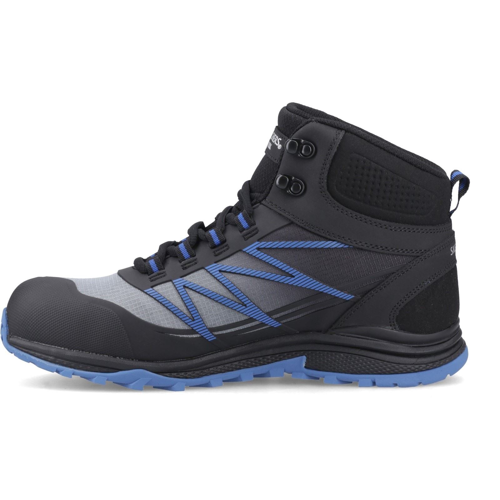 Skechers Workwear Puxal Firmle Bottes De Sécurité En Cuir Pour Hommes Noires/Bleues