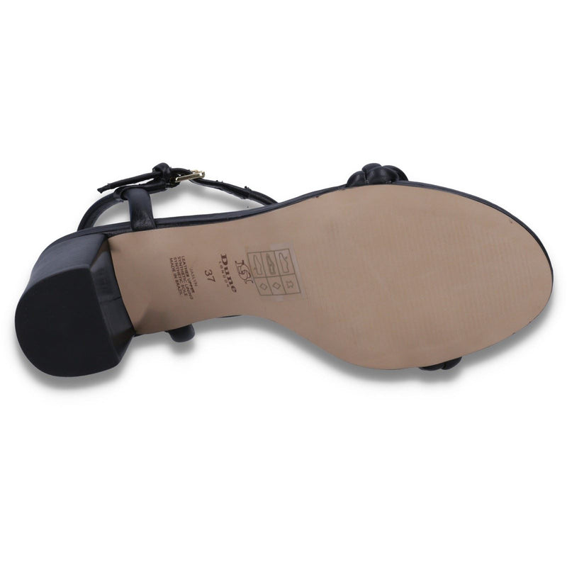 Dune Jaslyn Talons Hauts Noirs Pour Femmes En Cuir