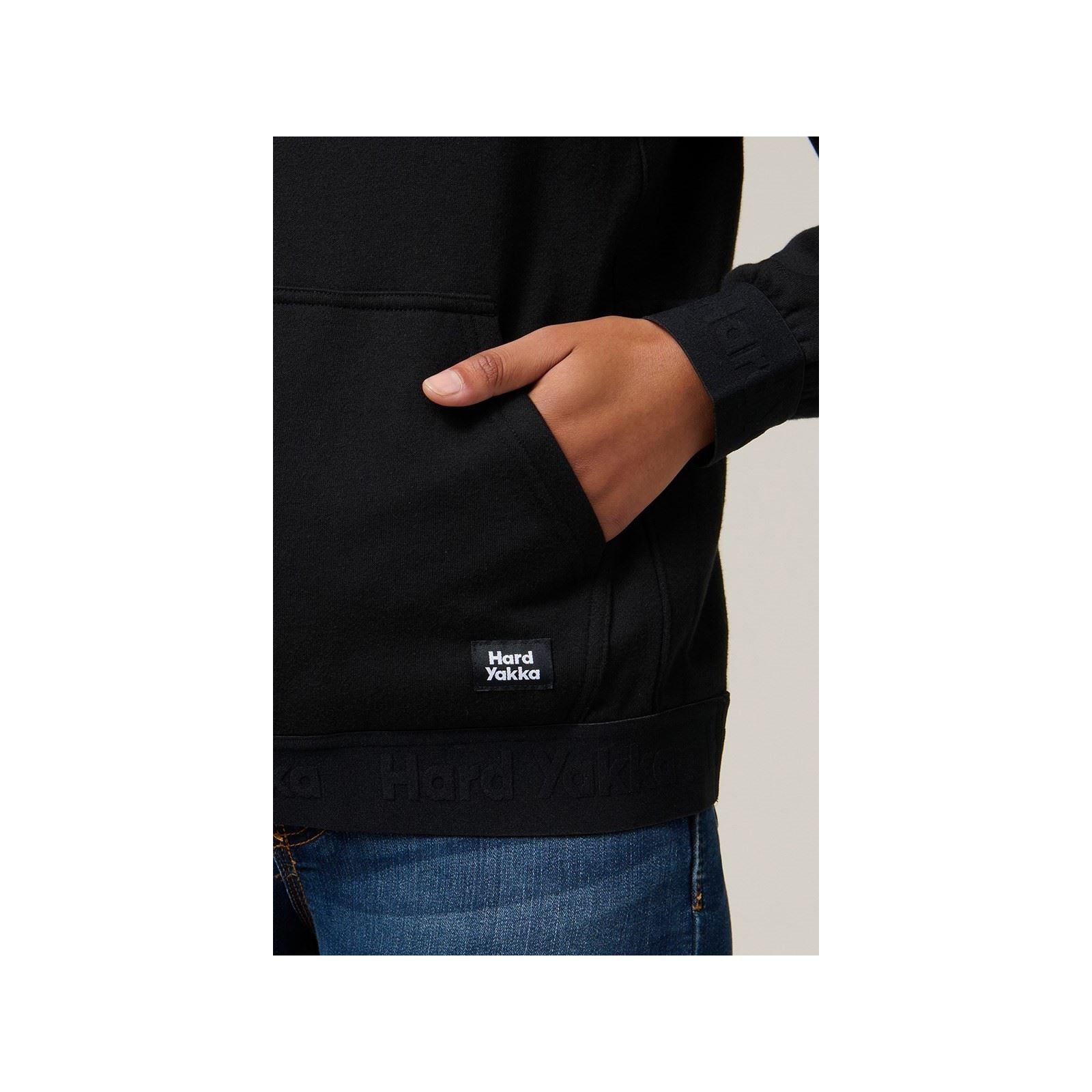 Hard Yakka Gladiator Sweat À Capuche Noir En Coton Pour Femmes