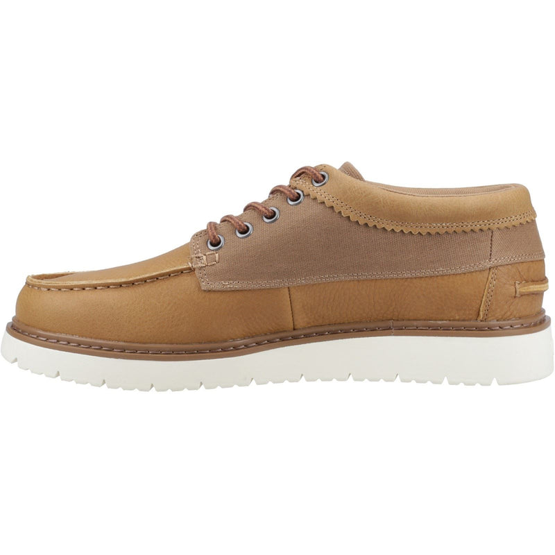 TOMS TRVL LITE Forrest Chaussures En Cuir Pour Homme À Lacets De Couleur Beige.