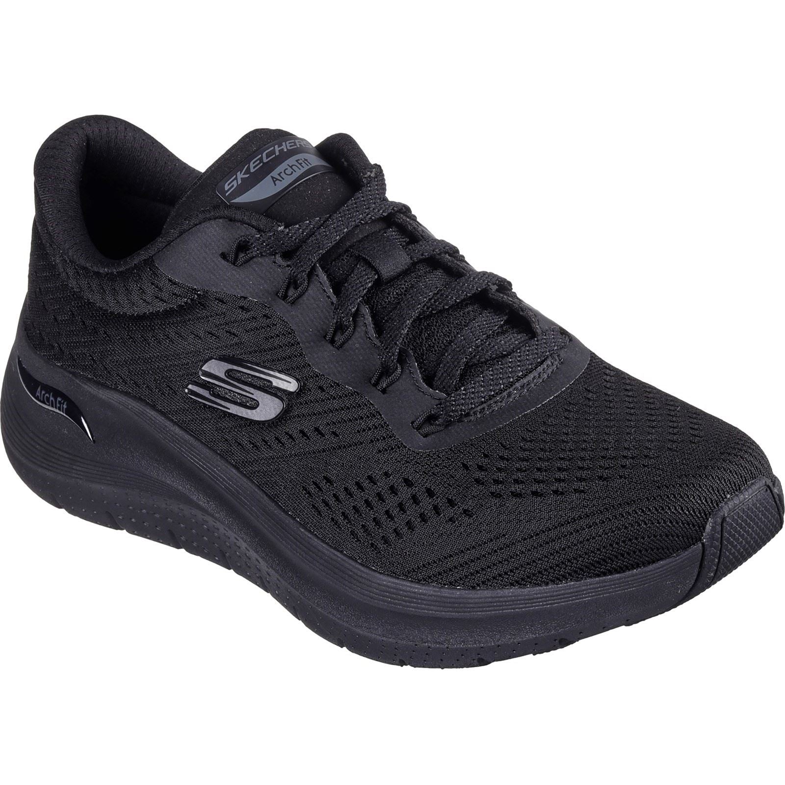 Skechers Arch Fit 2.0 Big League Sneakers Noires Pour Femmes En Textile