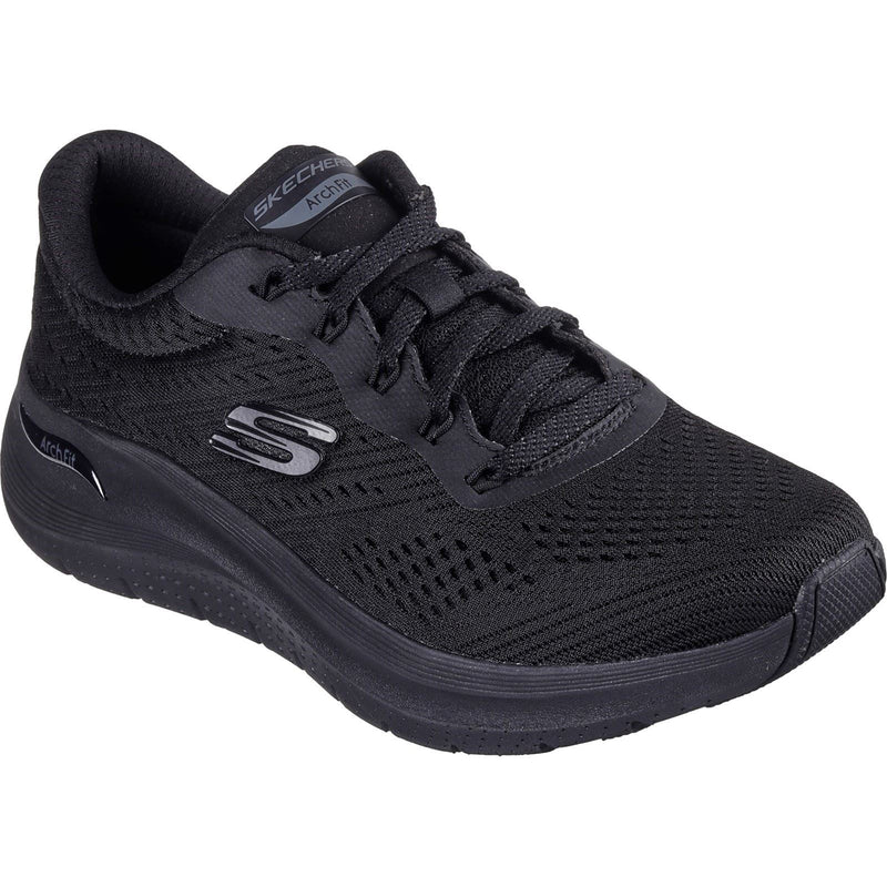 Skechers Arch Fit 2.0 Big League Sneakers Noires Pour Femmes En Textile
