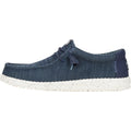 HEYDUDE Wally Stretch Mesh Chaussures De Bateau Pour Hommes En Polyester Bleu Marine