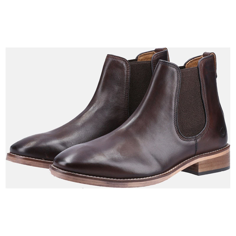 Cotswold Corsham Bottes En Cuir Pour Hommes De Couleur Marron Foncé