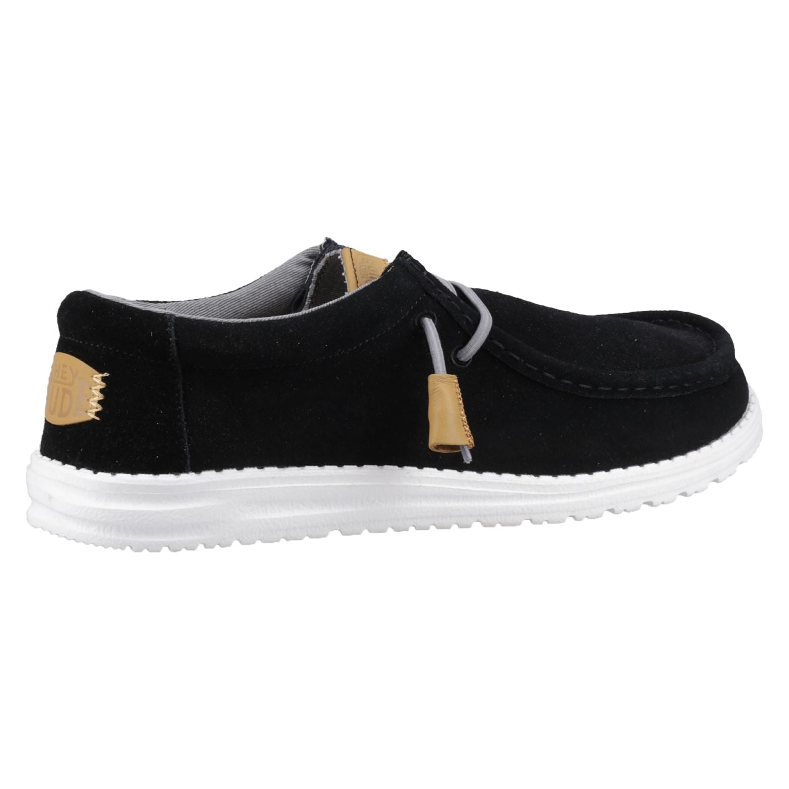 HEYDUDE Wally Craft Chaussures Bateau Noires Pour Homme En Cuir