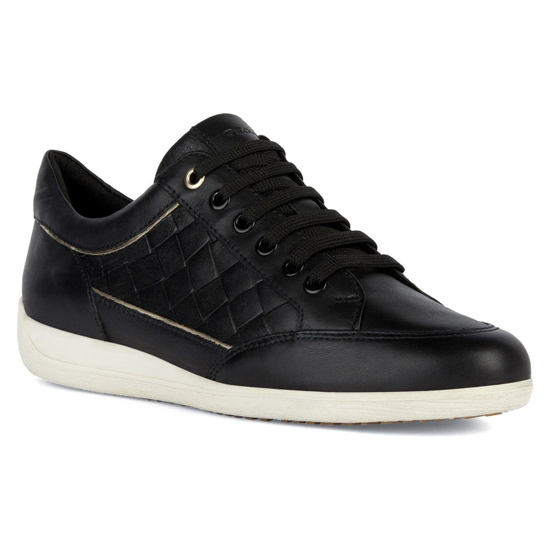 Geox D MYRIA Baskets Noires Pour Femme En Simili Cuir