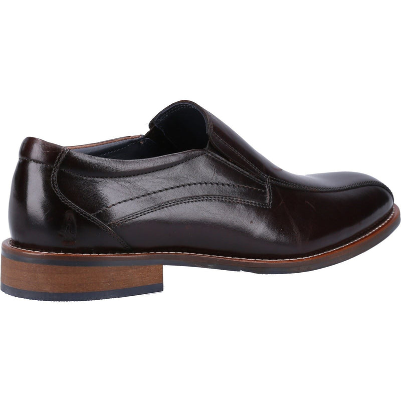 Hush Puppies Donovan Chaussures Pour Hommes En Cuir Noir À Enfiler