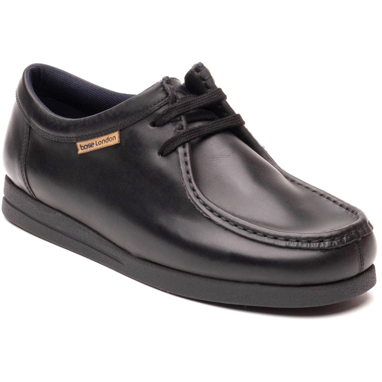 Base London Koko Chaussures Mocassins Noires En Cuir Pour Homme