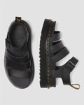 Dr. Martens Blaire Athena Sandales Noires Pour Femmes En Cuir