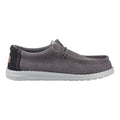 HEYDUDE Wally Workwear Chaussures Mocassins Pour Homme En Granit Gris/Noir En Mélange De Polyester