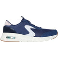 Skechers Skech-Air Court Air Wave Baskets En Cuir Pour Femmes, Bleu Marine/Multicolore