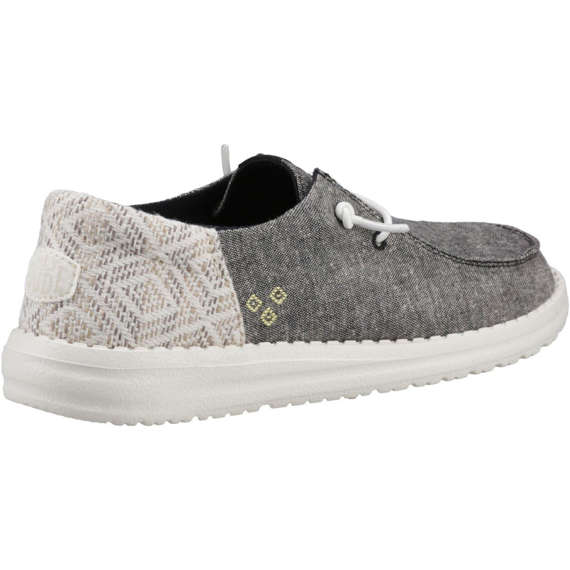 HEYDUDE Wendy Funk Surf Baja Chaussures Mocassins Pour Femme En Mélange De Coton Noir/Multicolore