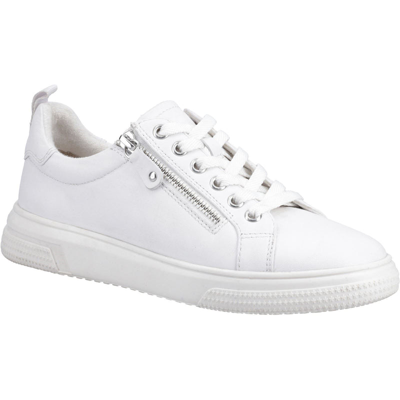 Hush Puppies Martha Baskets Blanches En Cuir Pour Femmes