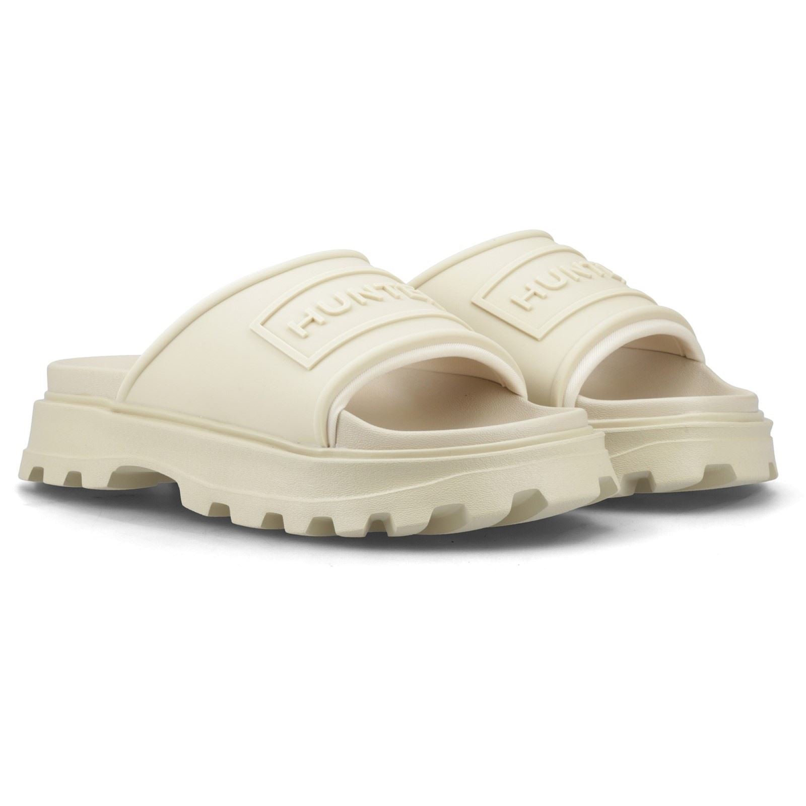 Hunter Moulded Stacked Slider Sandales En Gravier Pour Femmes En Synthétique