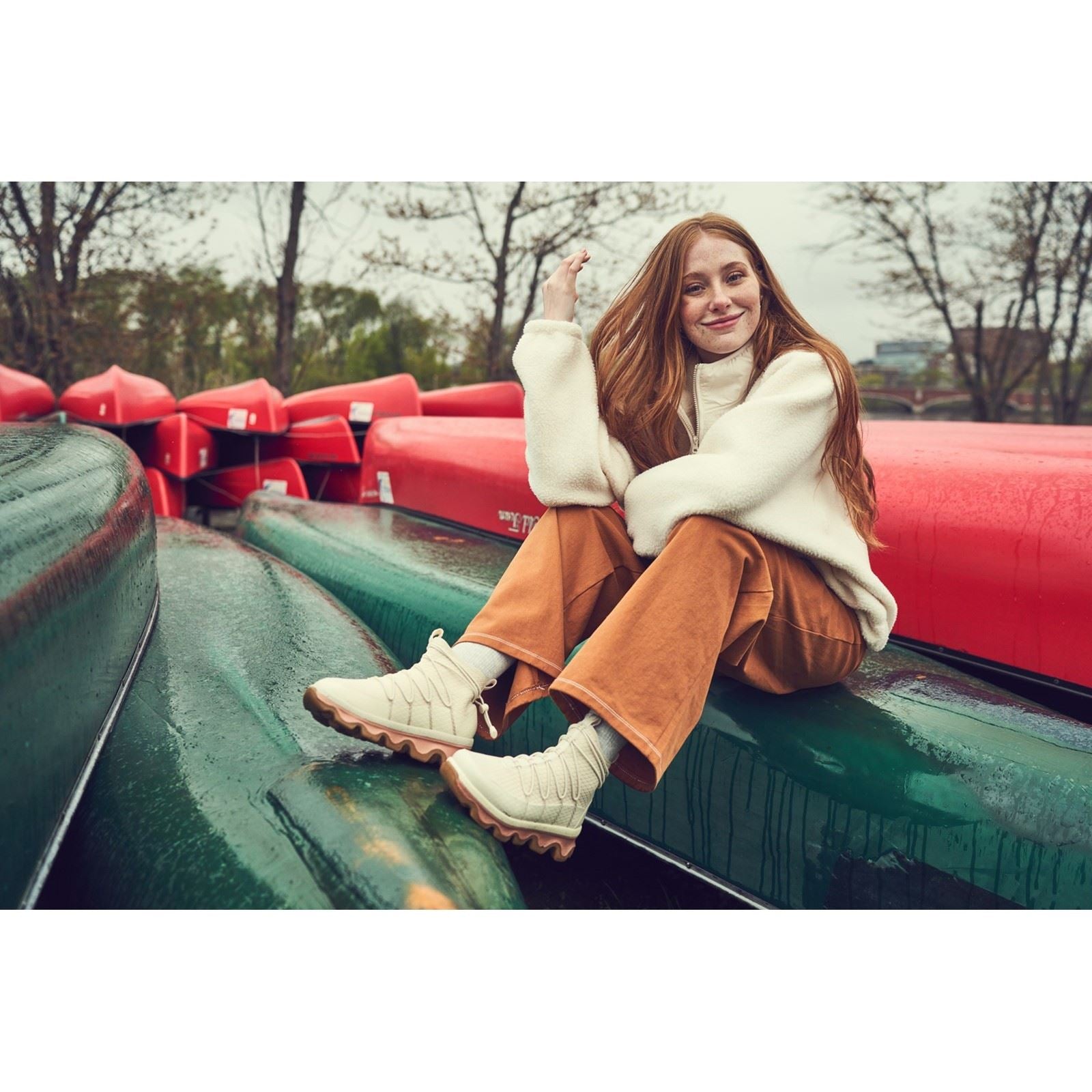 Sperry Saltwater 3D Bottes En Caoutchouc Blanches En Tissu
