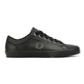 Fred Perry Baseline Baskets En Cuir Noir Pour Hommes