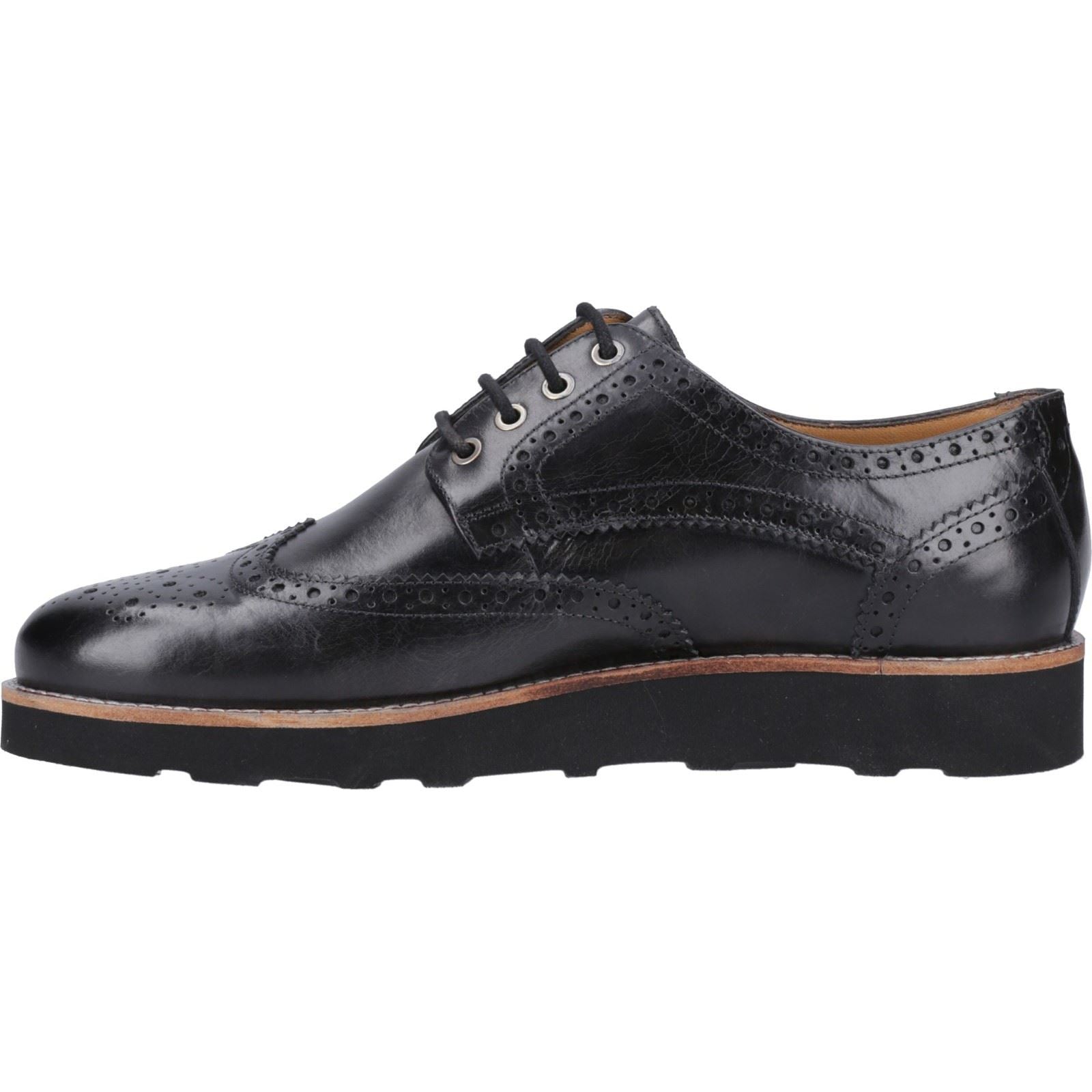 Hush Puppies Kendrick Chaussures Richelieu Noires En Cuir Pour Hommes