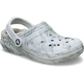 Crocs Classic Lined Clog Sabots En Swirl Gris Pour Femmes En Thermoplastique