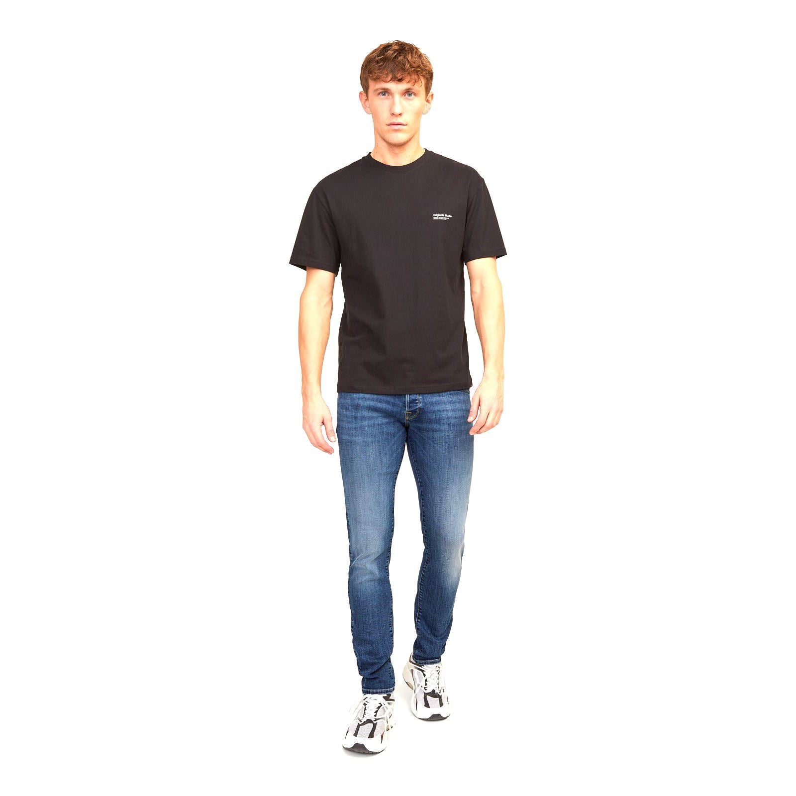 Jack & Jones Glenn Fox Jean Slim Bleu En Coton Pour Homme