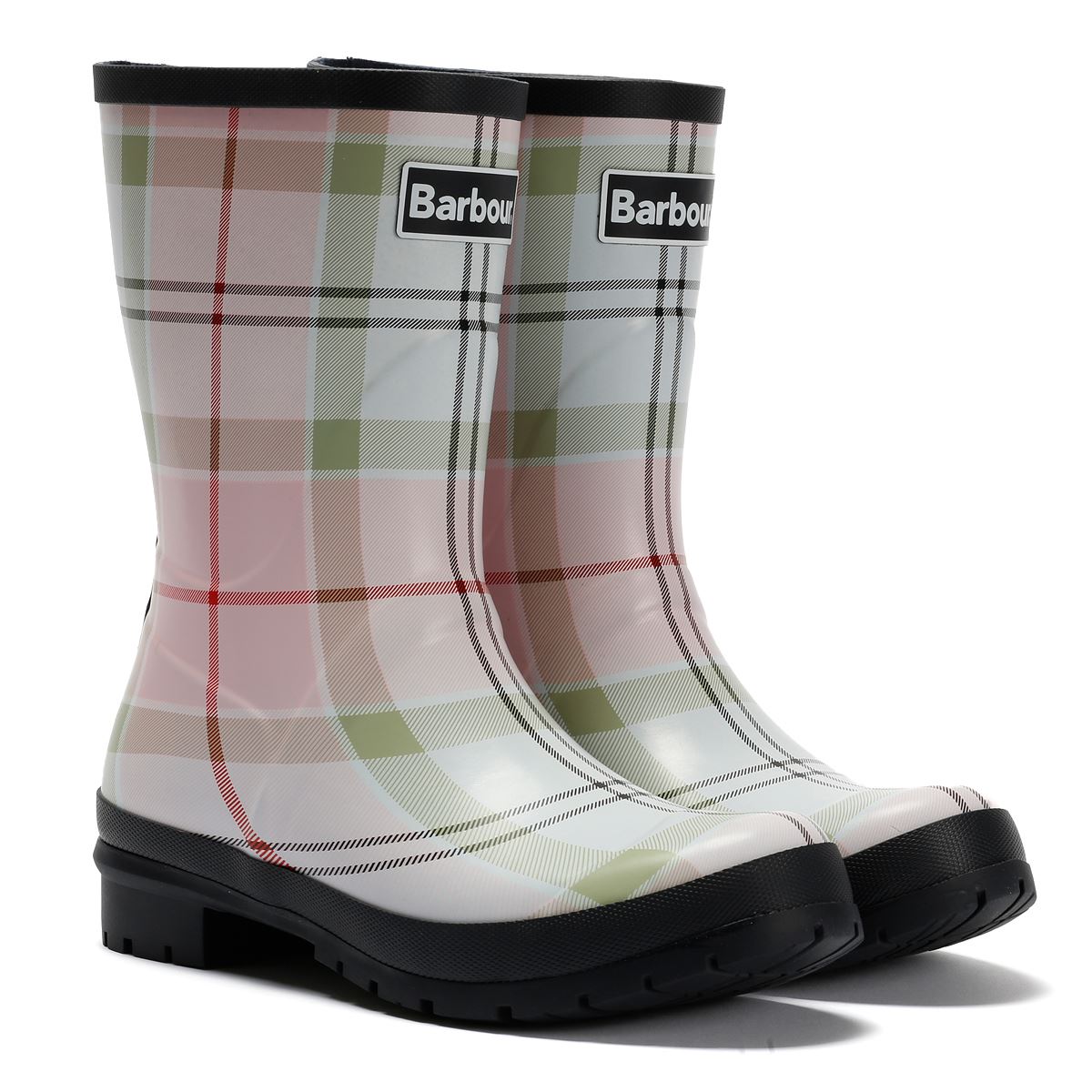 Barbour Banbury Mid Welly Bottes De Pluie En Caoutchouc Pour Femmes Roses