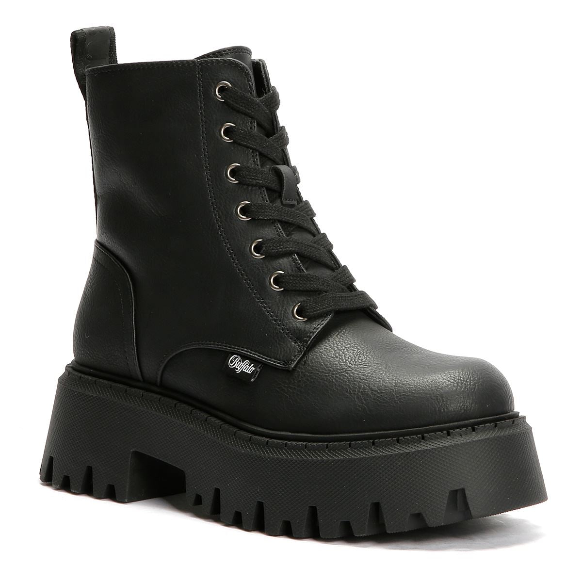 Buffalo Aspen Lace Up Warm Bottes Noires Pour Femmes