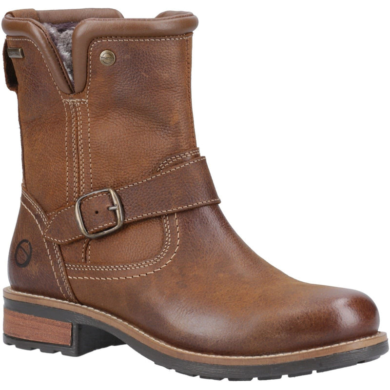 Cotswold Kinsham Bottes D'hiver Mi-mollet Pour Femme En Cuir Couleur Tan