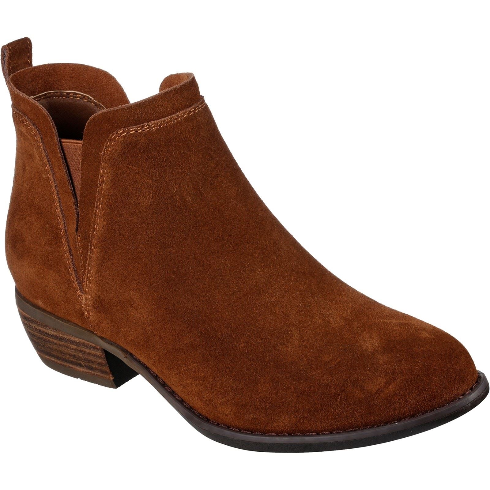 Skechers Texas Rodeo Night Bottes Marron En Cuir Pour Femmes