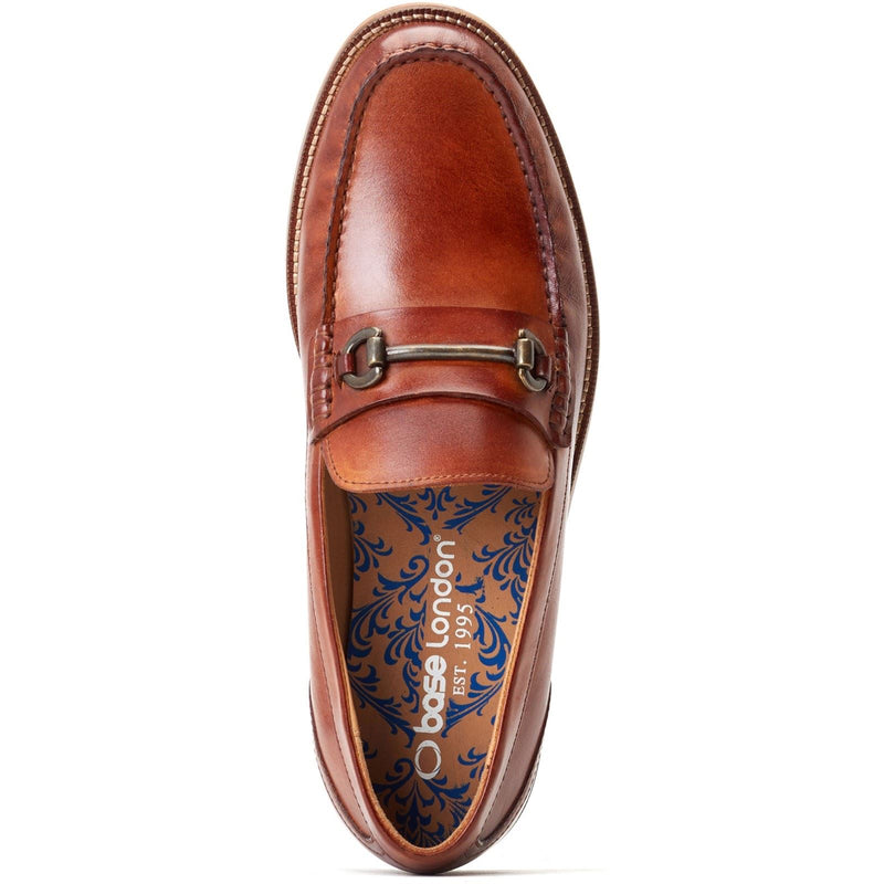 Base London Madison Mocassins Marron En Cuir Pour Hommes