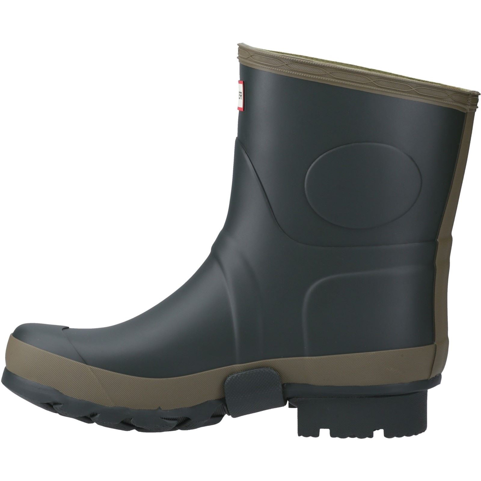 Hunter Gardener Short Bottes En Caoutchouc Pour Homme, Vert Olive Foncé/Argile
