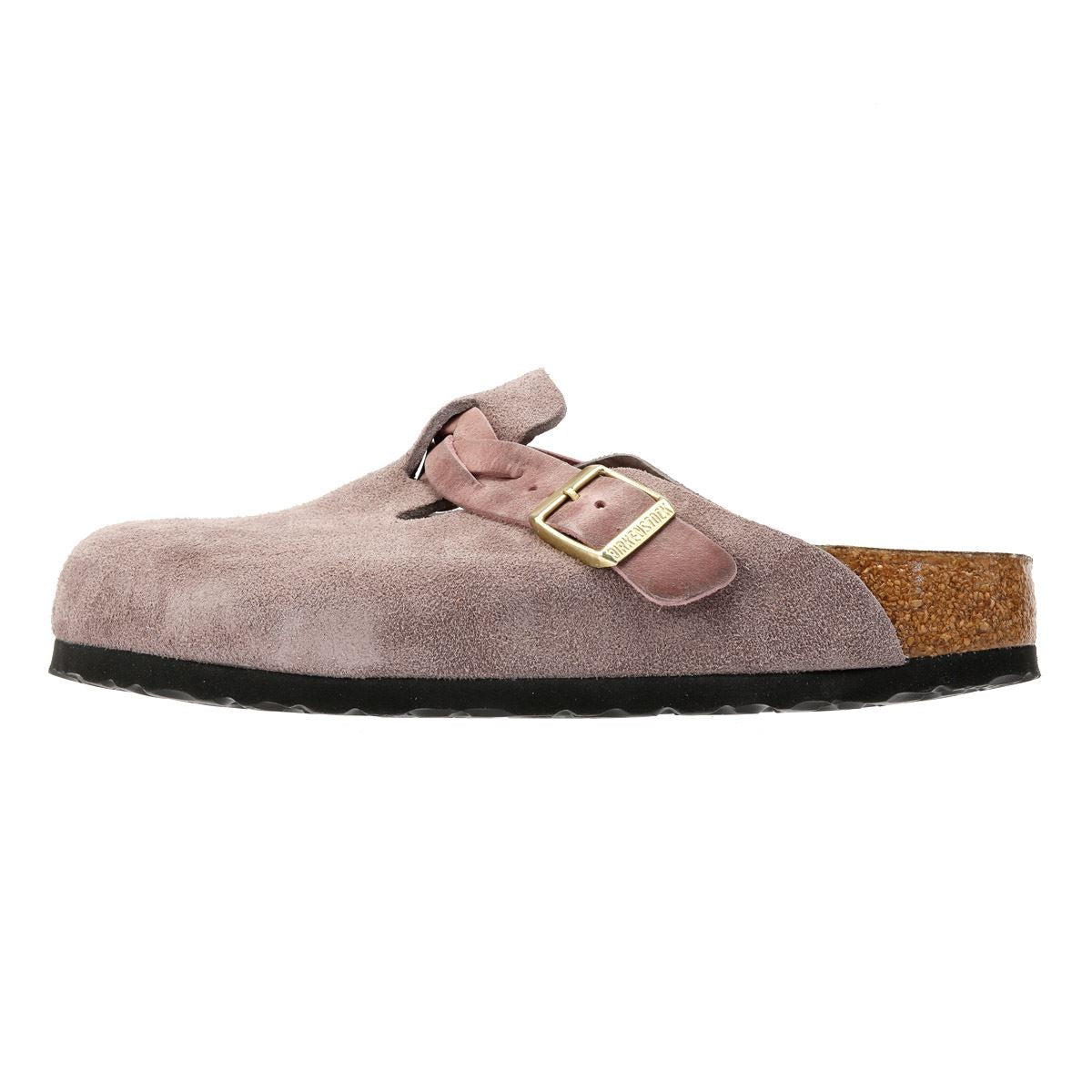Birkenstock Boston Braided Sabots Violets Pour Femme En Suède