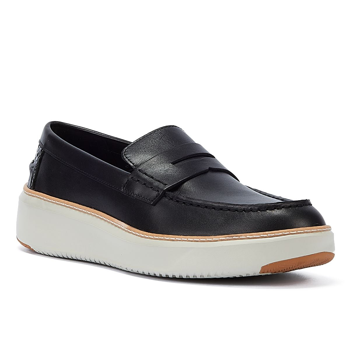 Cole Haan Mocassins Noirs En Cuir Pour Hommes Topsin.