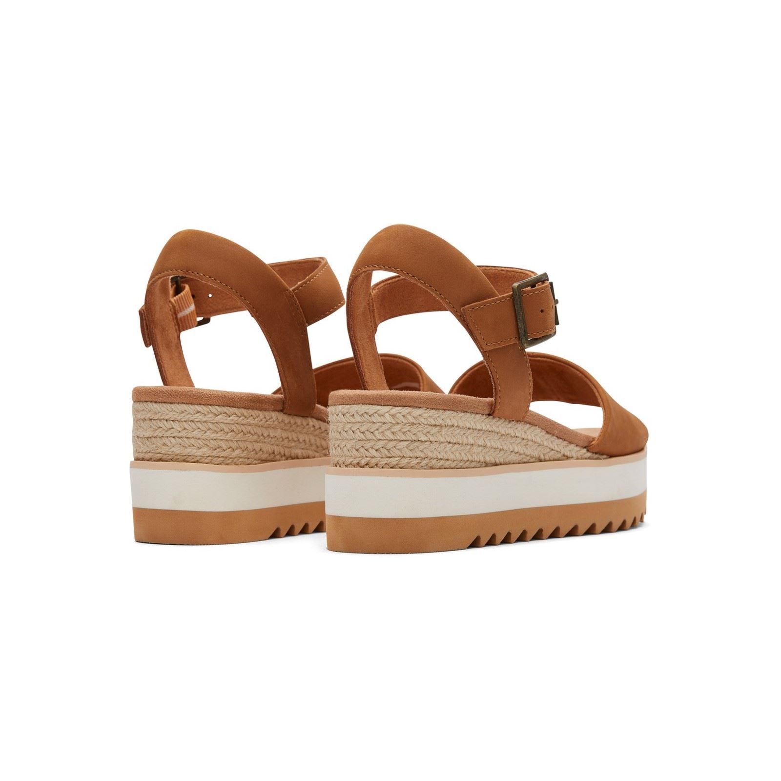 TOMS Diana Compensées En Cuir Pour Femme, Couleur Fauve