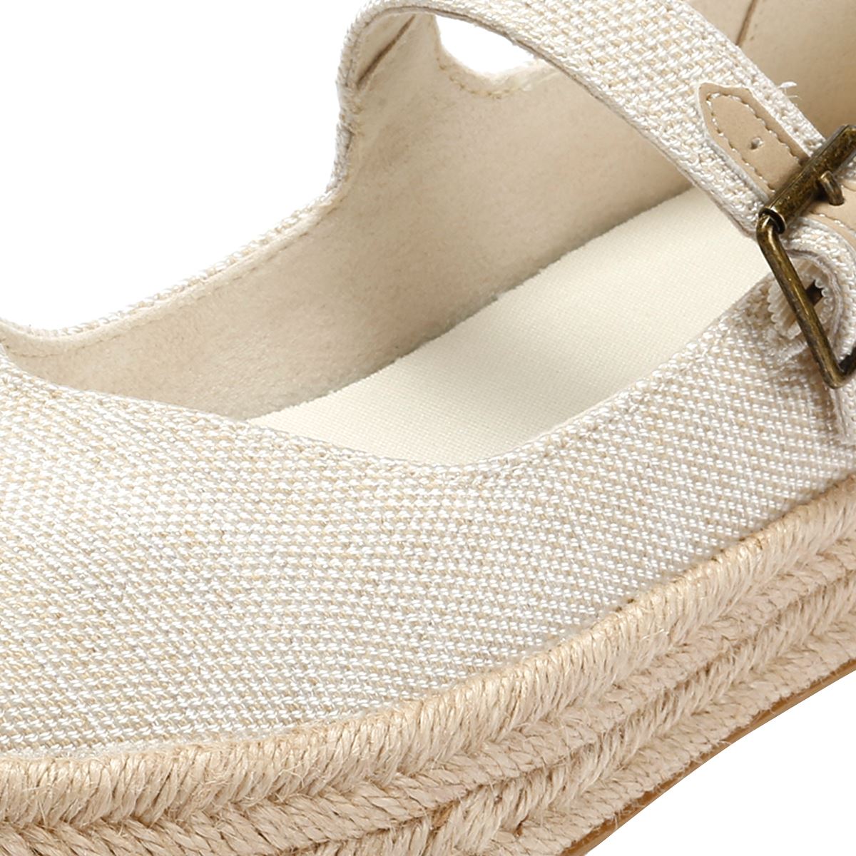 TOMS Carolina Mary Jane Espadrilles Blanches En Textile Pour Femmes