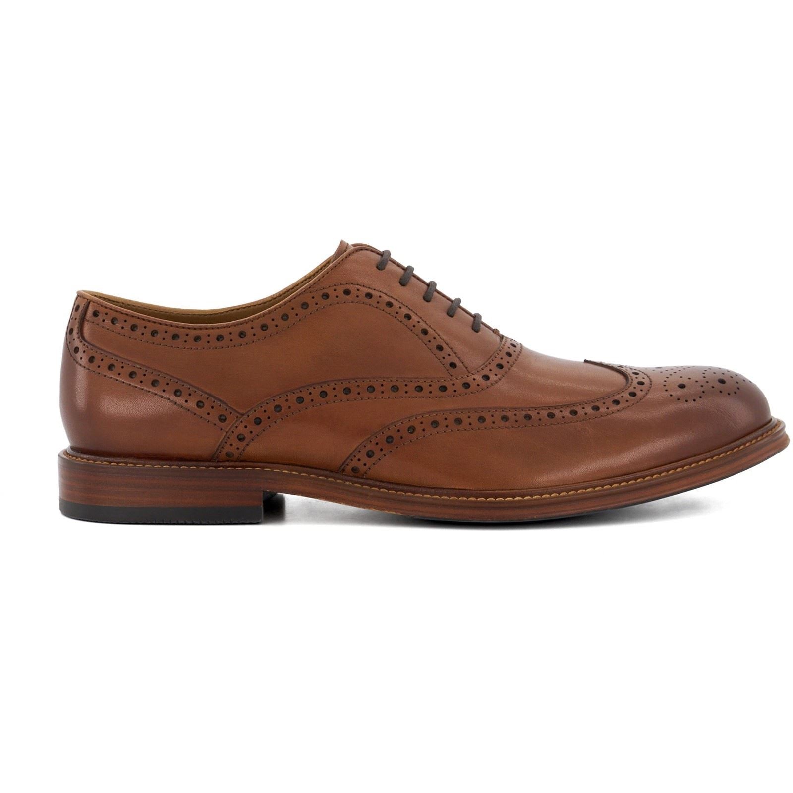 Dune Solihull Chaussures En Cuir Pour Hommes Brogues Tan