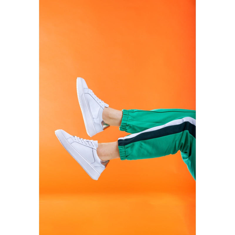 Hush Puppies Camille Baskets Blanches En Cuir Pour Femmes