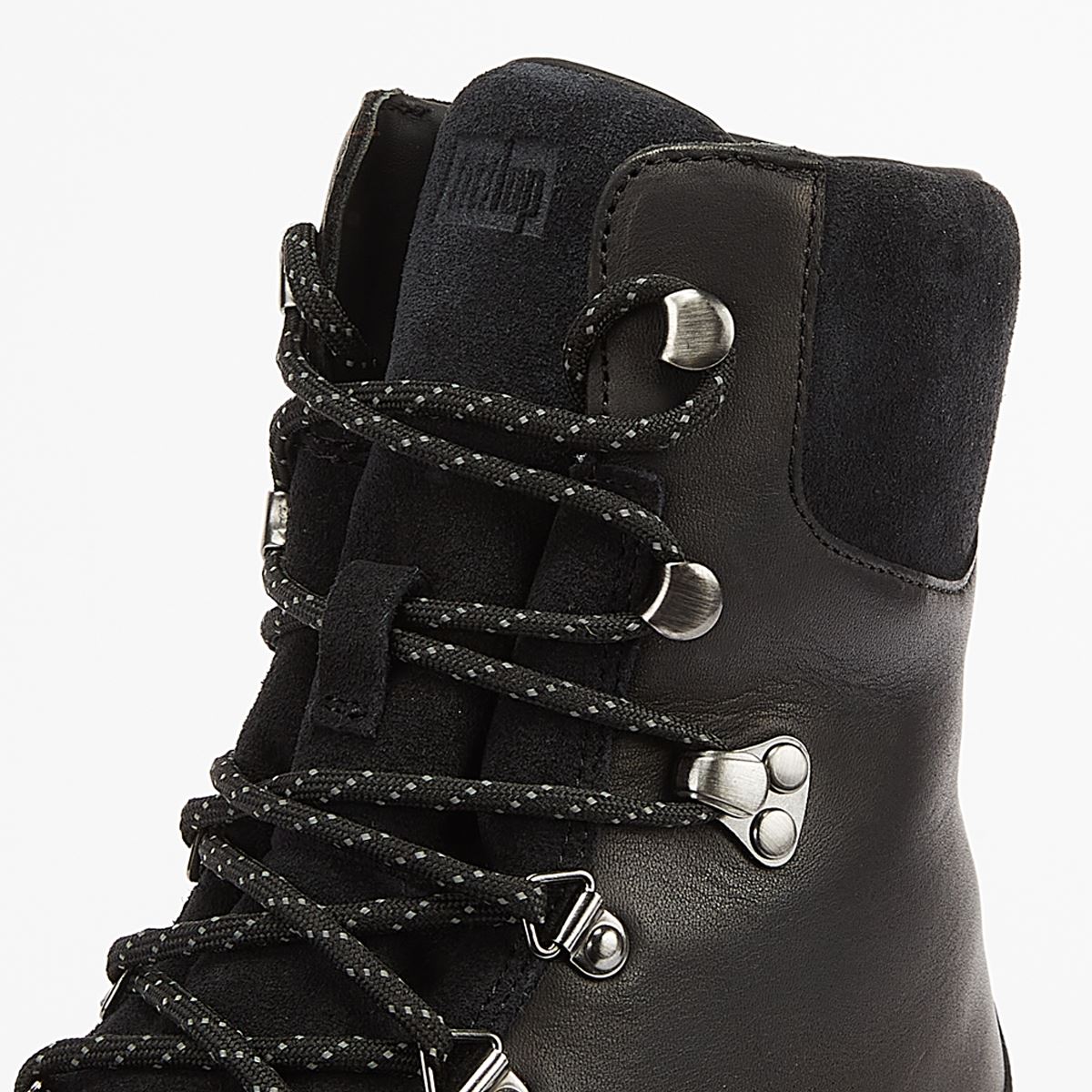 FitFlop Bottes Noires En Cuir Pour Femme Neo D-Hyker.