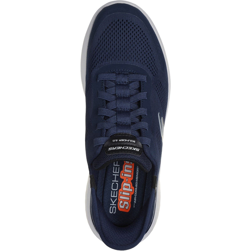 Skechers Bounder 2.0 Emerged Baskets Homme En Toile Bleu Marine