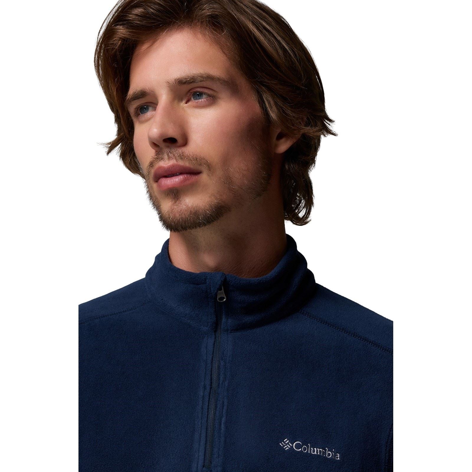Columbia Klamath Range II Half Zip Veste En Polaire Bleue Pour Homme