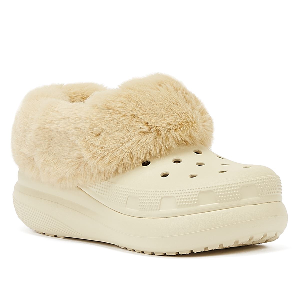 Crocs Sabot Confort Beige "Furever Crush Clog Bone" Pour Femmes