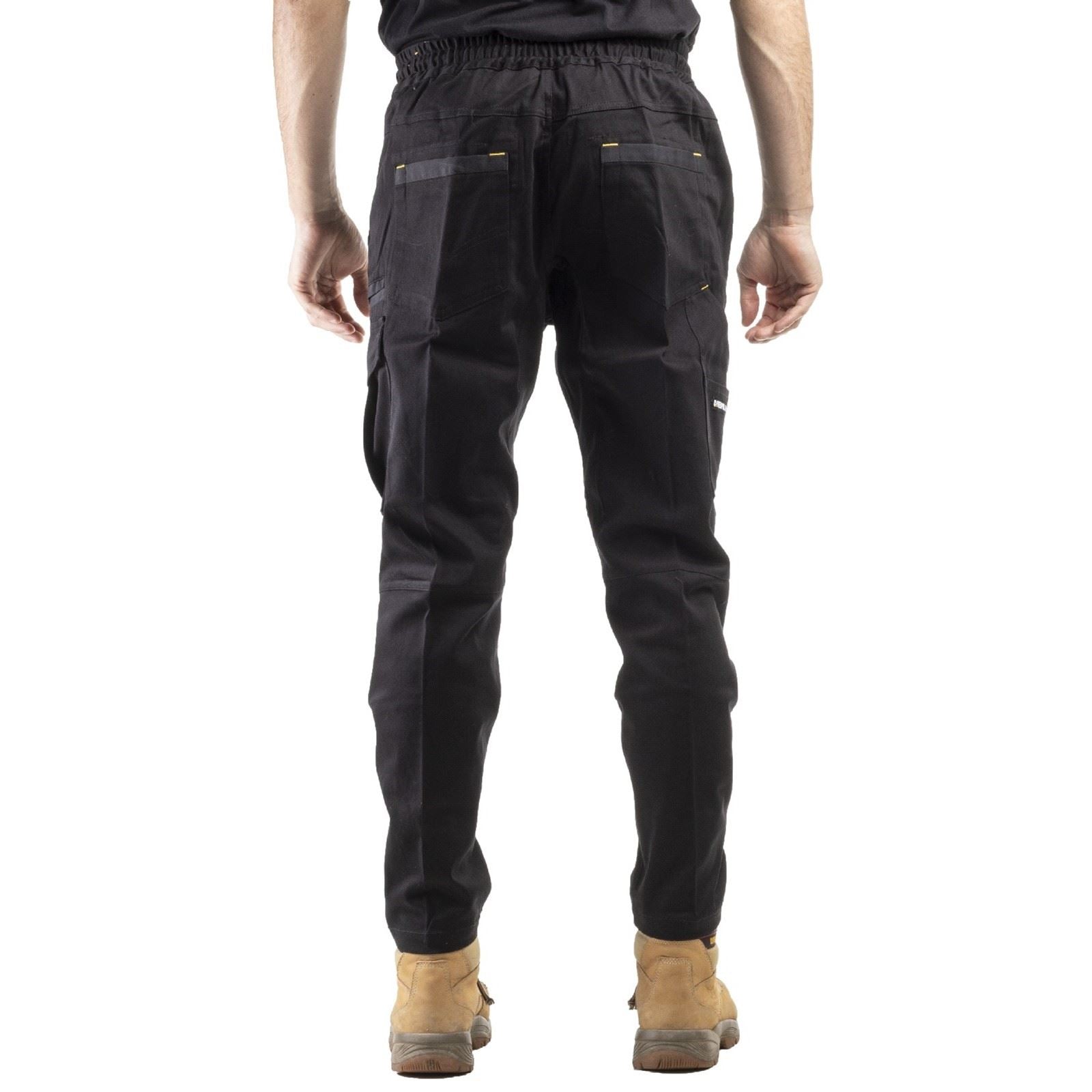Caterpillar Dynamic Pantalons Noirs En Coton Pour Hommes - Extérieur