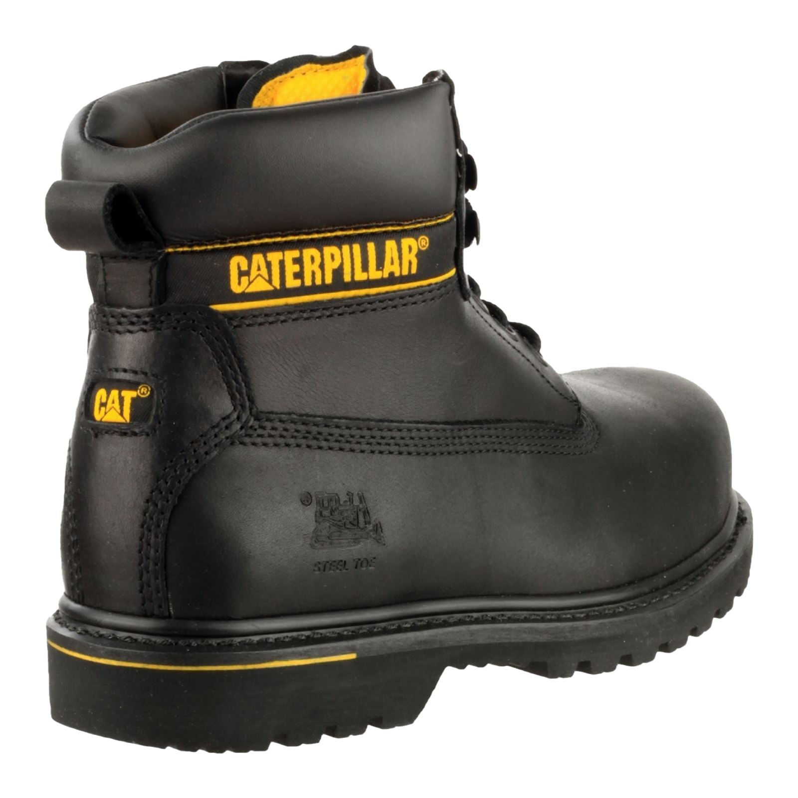 Caterpillar Bottes De Sécurité En Cuir Noir Cat Holton S3