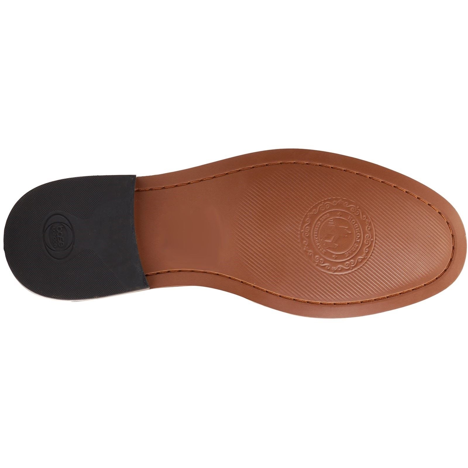 Base London Garfield Mocassins Noirs En Cuir Pour Hommes