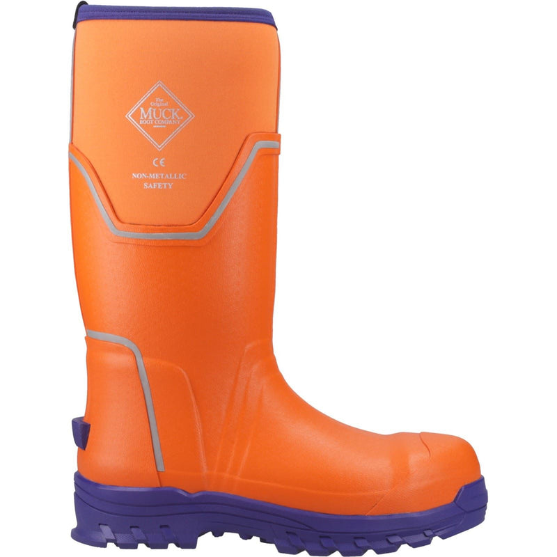 Muck Boots Grit S5 Bottes Wellington En Caoutchouc Pour Homme Orange/Bleu