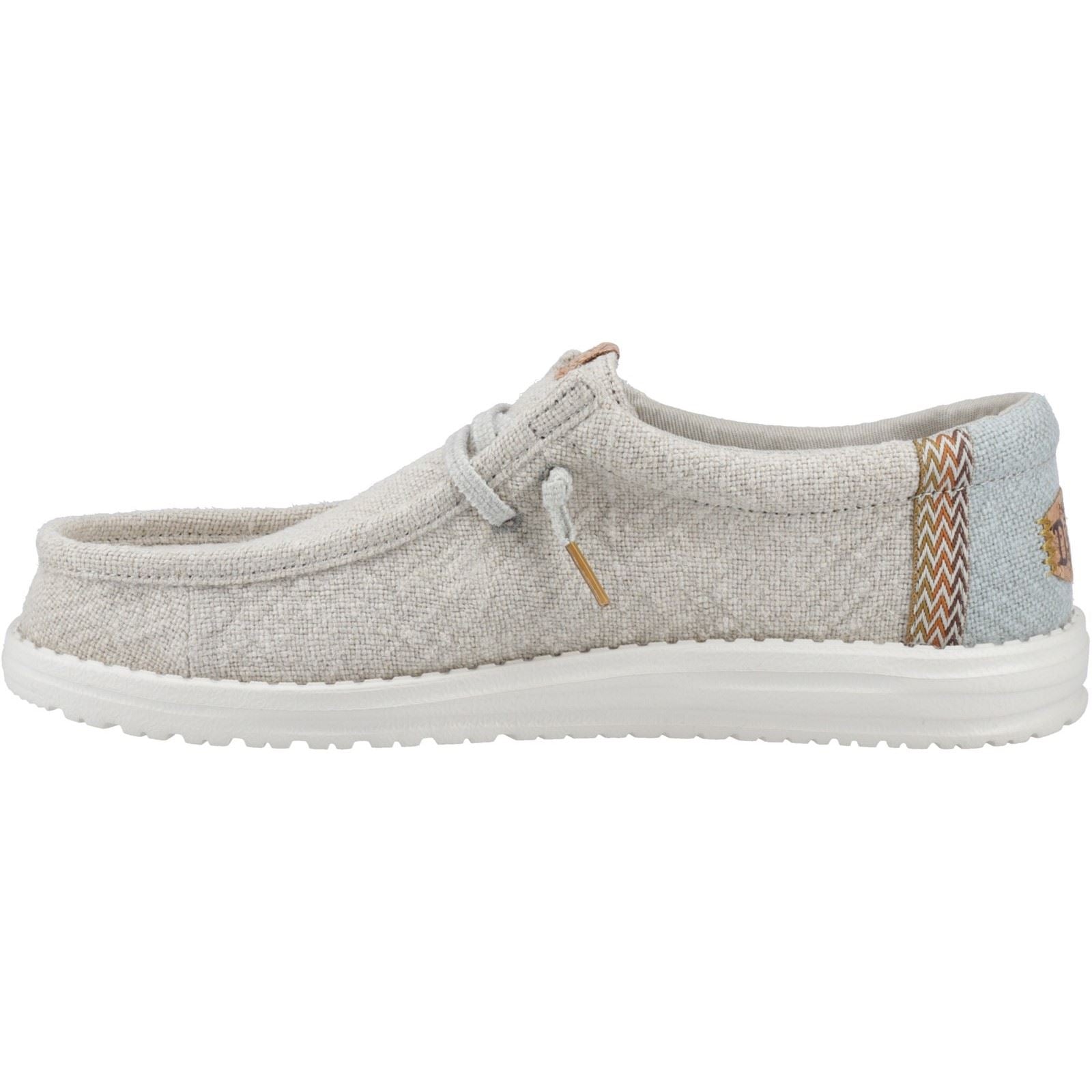 HEYDUDE Wally Jute Chaussures Mocassins En Toile De Jute Pour Hommes, Gris Pierre/Vert Iceberg