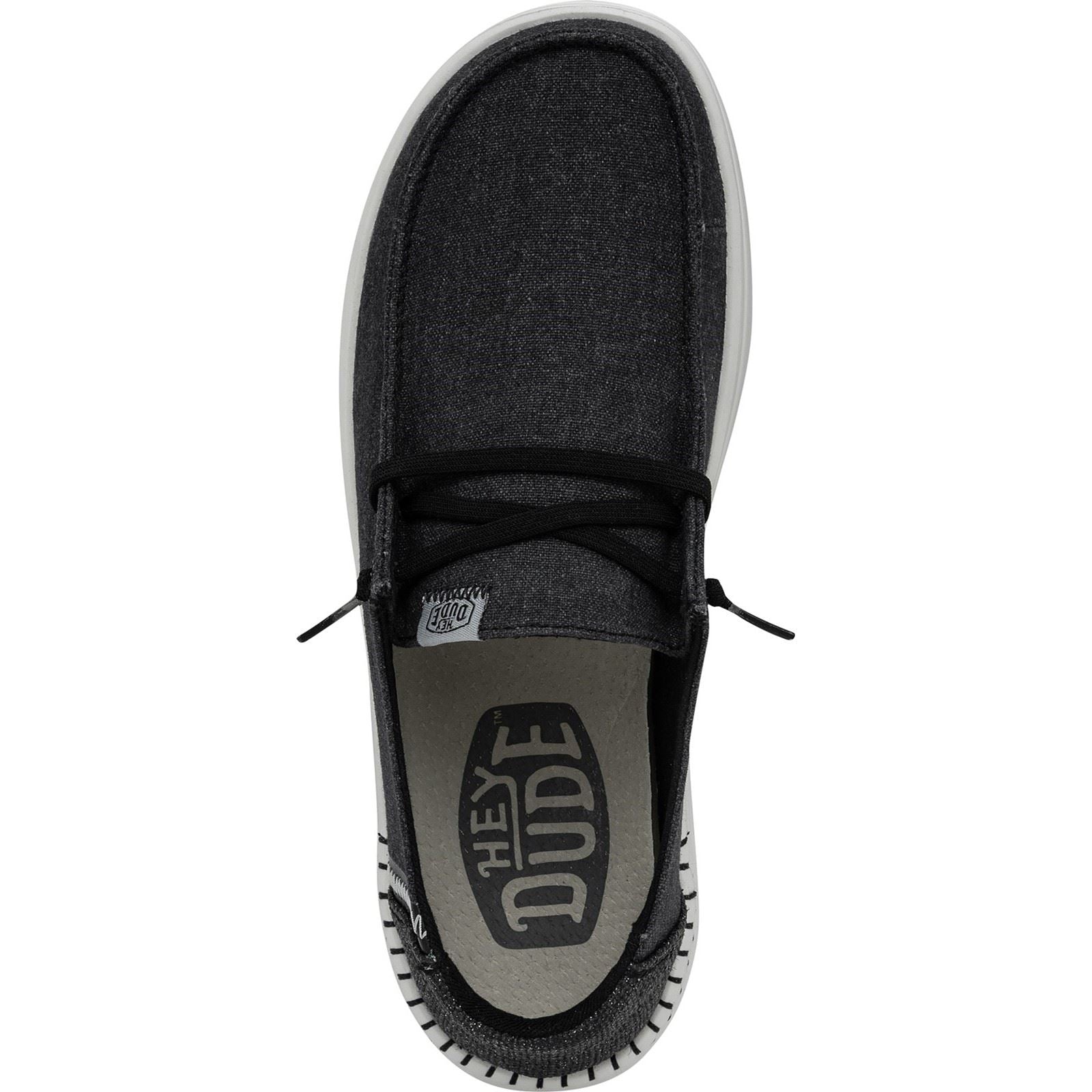 HEYDUDE Wendy Rise Mocassins Noirs Pour Femmes