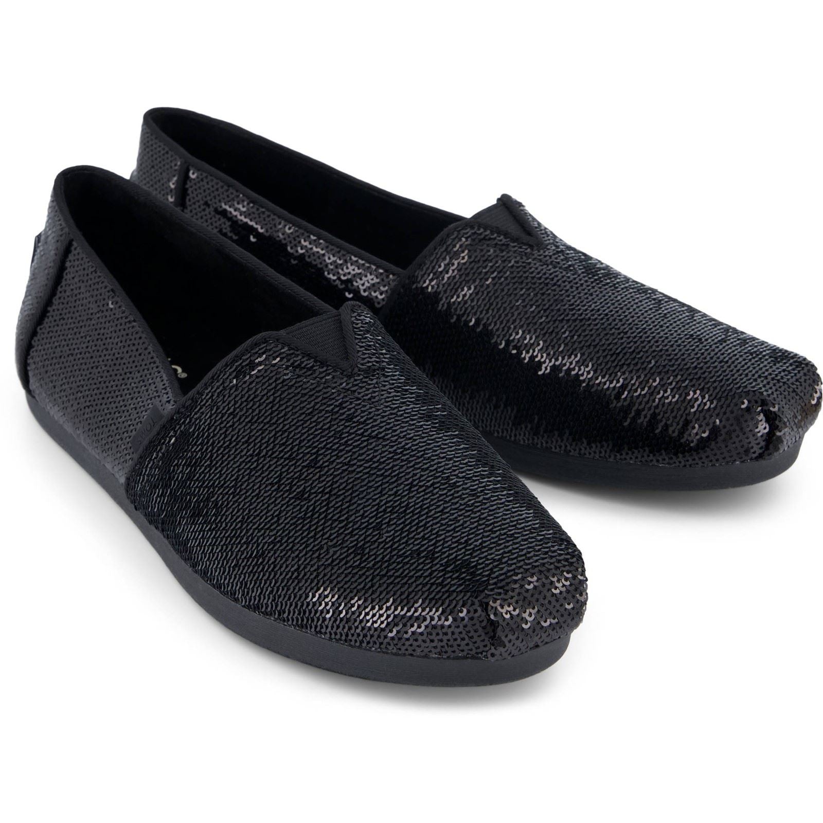 TOMS Alpargata Sequins Espadrilles Noires En Textile Pour Femmes