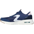 Skechers Skech-Air Court Air Wave Baskets En Cuir Pour Femmes, Bleu Marine/Multicolore